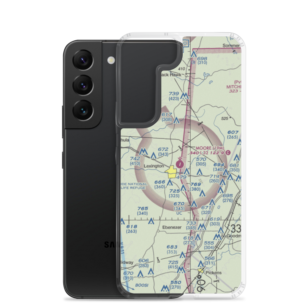 C. A. Moore Airport (19M) VFR Sectional Samsung Case Samsung Galaxy S22 model shown