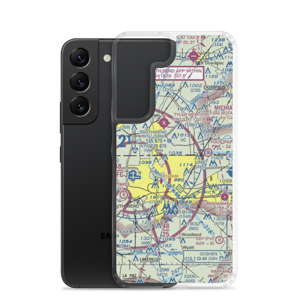 C. V. Airport (II43) VFR Sectional Samsung Case Samsung Galaxy S22 model shown