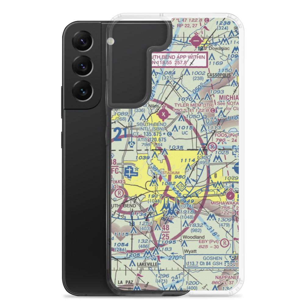 C. V. Airport (II43) VFR Sectional Samsung Case Samsung Galaxy S22 Plus model shown