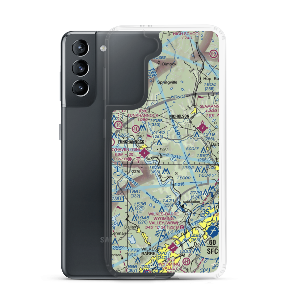 C.J.K. Airport (4PN8) VFR Sectional Samsung Case Samsung Galaxy S21 model shown