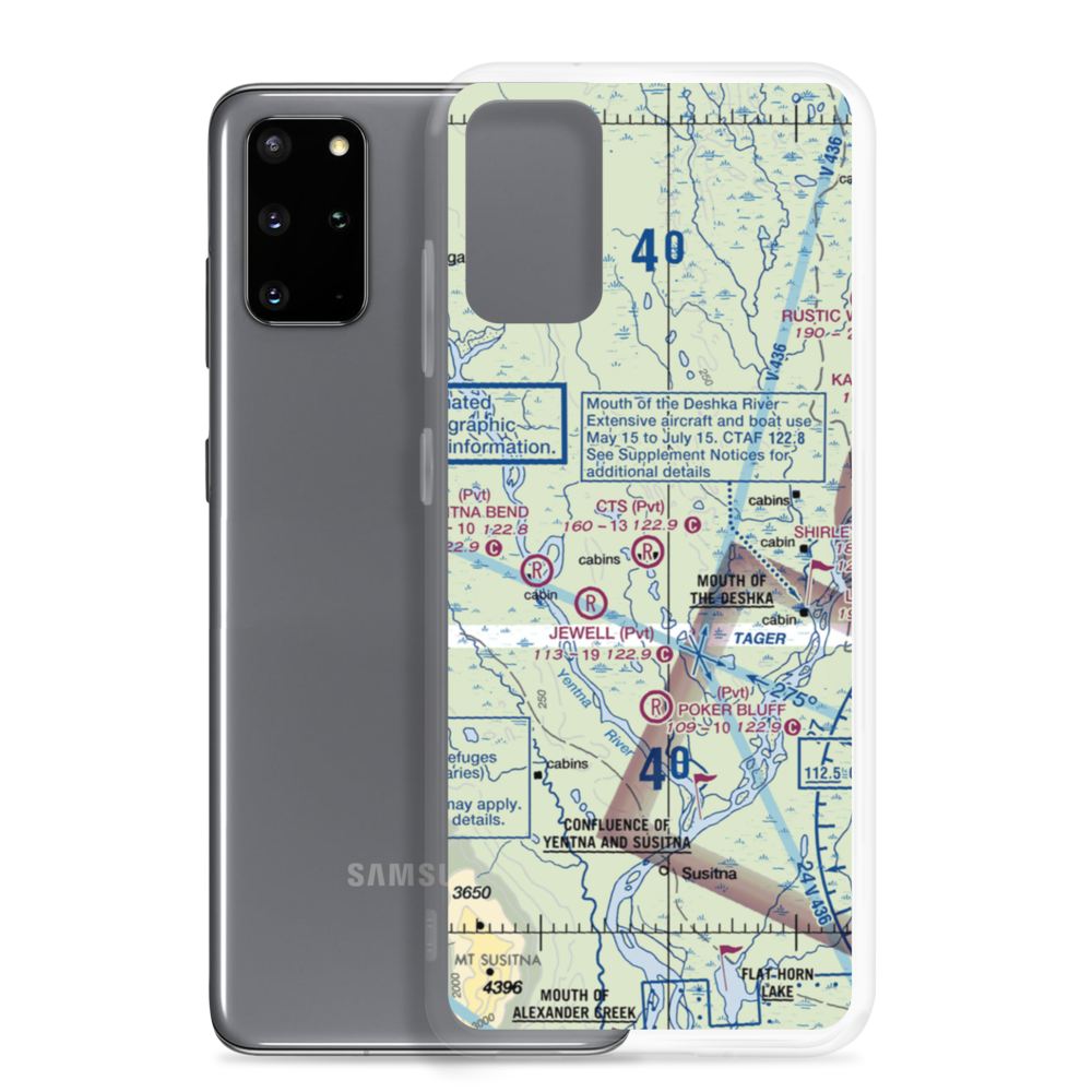 C.T.S. Airport (78AK) VFR Sectional Samsung Case Samsung Galaxy S20 Plus model shown