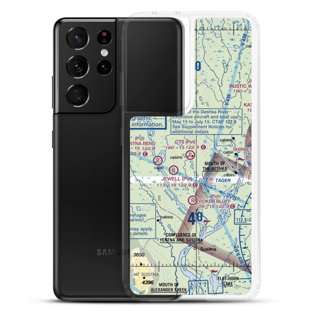 C.T.S. Airport (78AK) VFR Sectional Samsung Case Samsung Galaxy S21 Ultra model shown