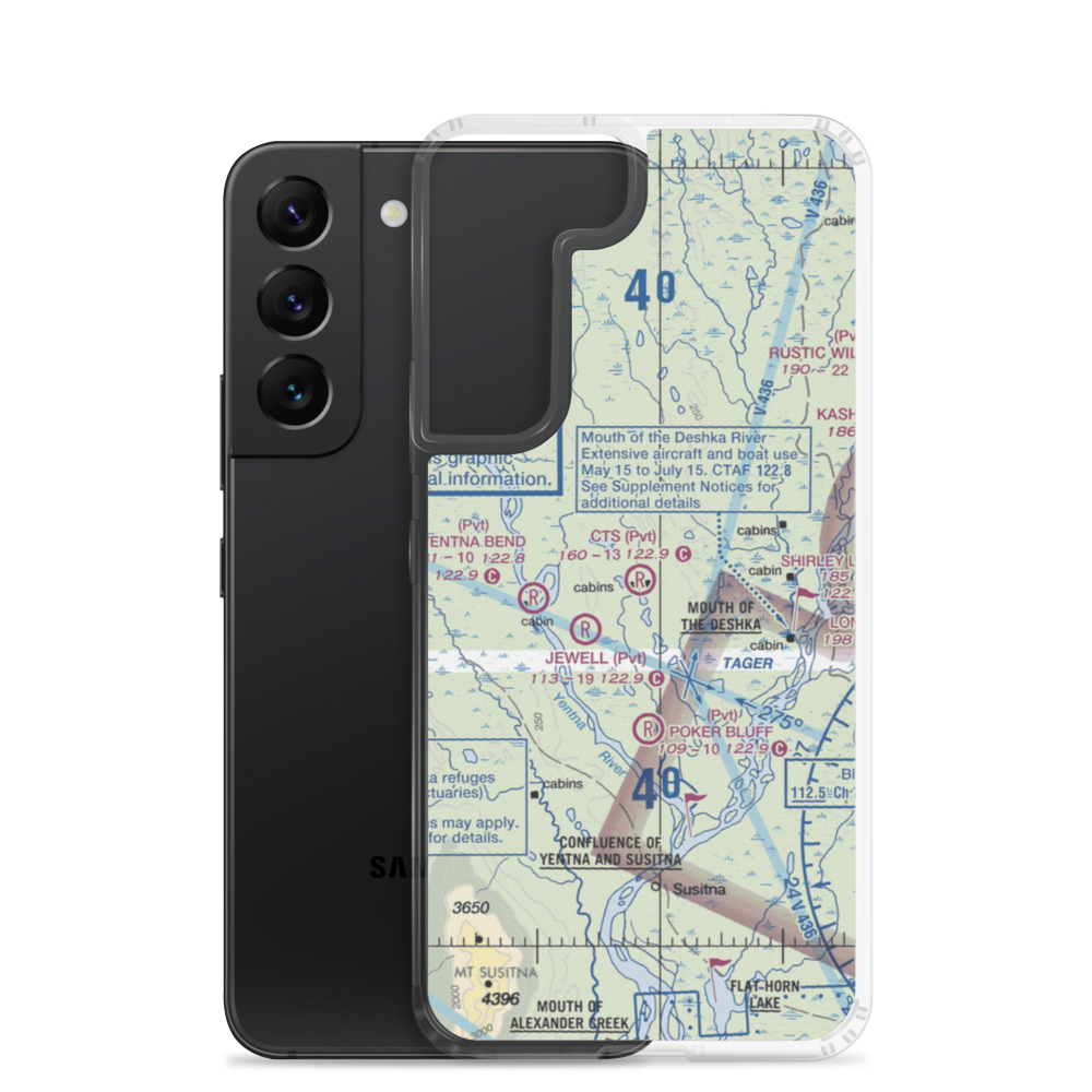 C.T.S. Airport (78AK) VFR Sectional Samsung Case Samsung Galaxy S22 model shown