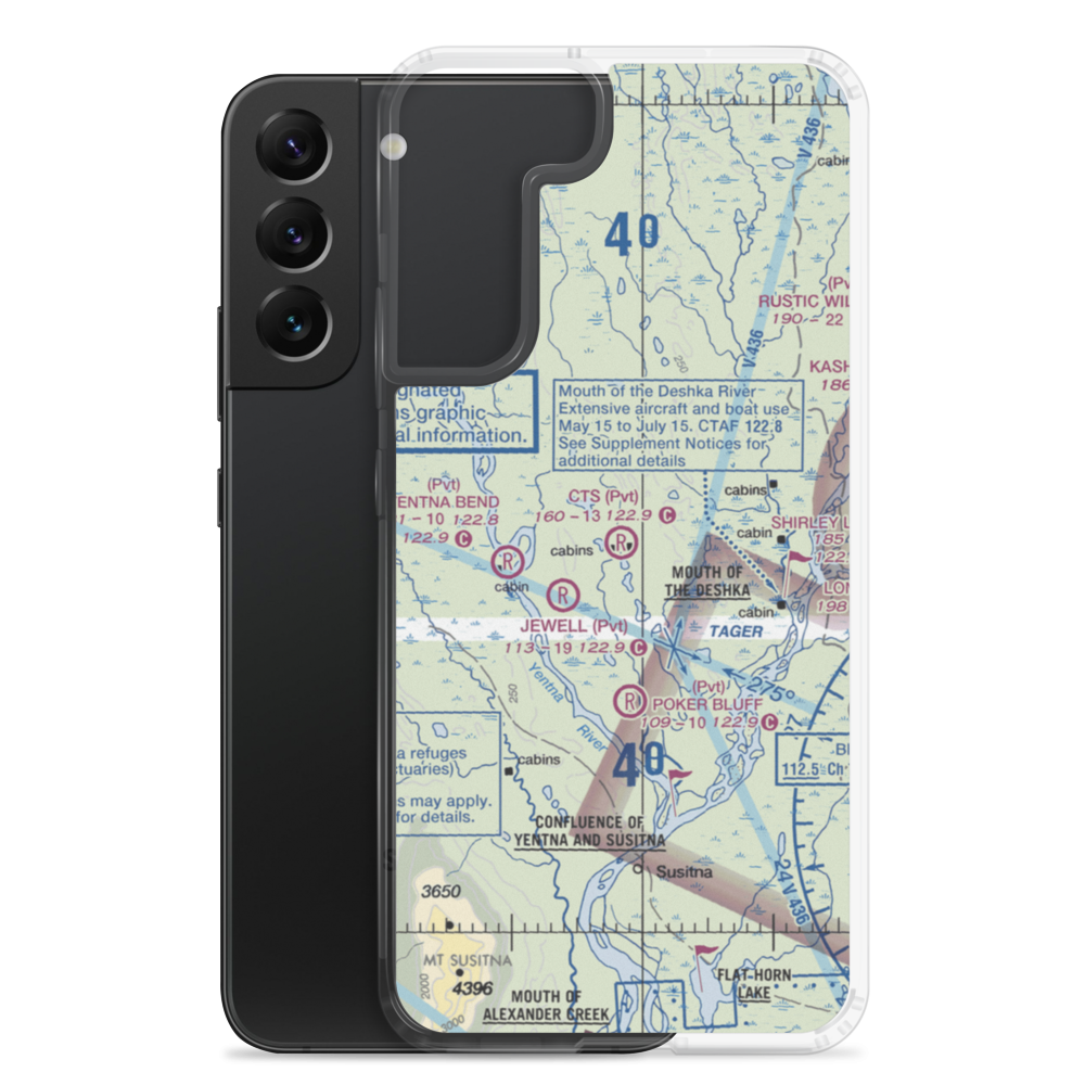 C.T.S. Airport (78AK) VFR Sectional Samsung Case Samsung Galaxy S22 Plus model shown