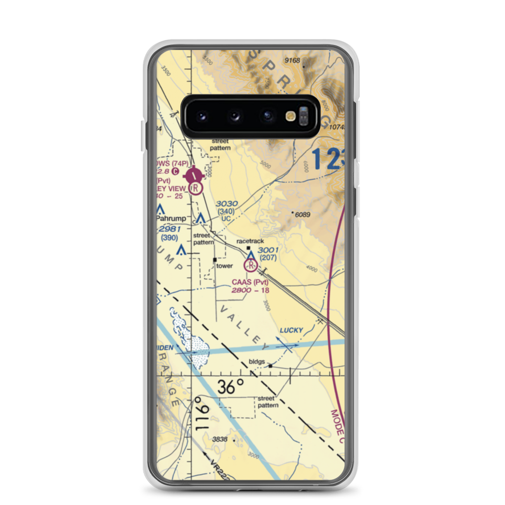 Caas Airport (NV98) VFR Sectional Samsung Case Samsung Galaxy S10 model shown