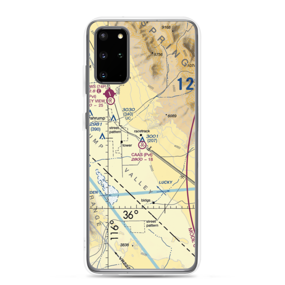 Caas Airport (NV98) VFR Sectional Samsung Case Samsung Galaxy S20 Plus model shown