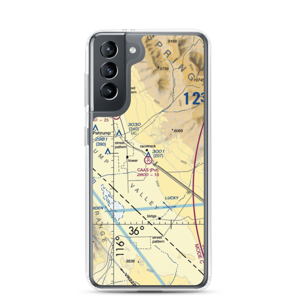 Caas Airport (NV98) VFR Sectional Samsung Case Samsung Galaxy S21 model shown