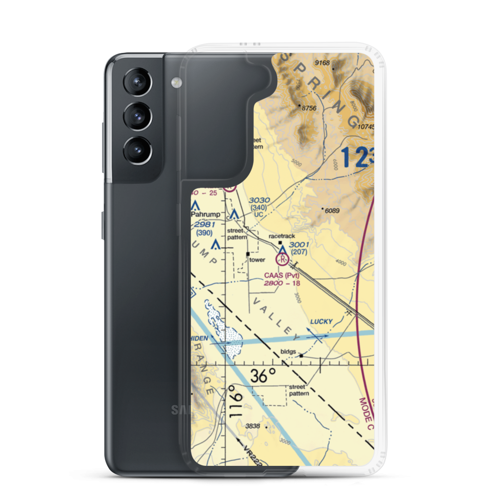 Caas Airport (NV98) VFR Sectional Samsung Case Samsung Galaxy S21 model shown