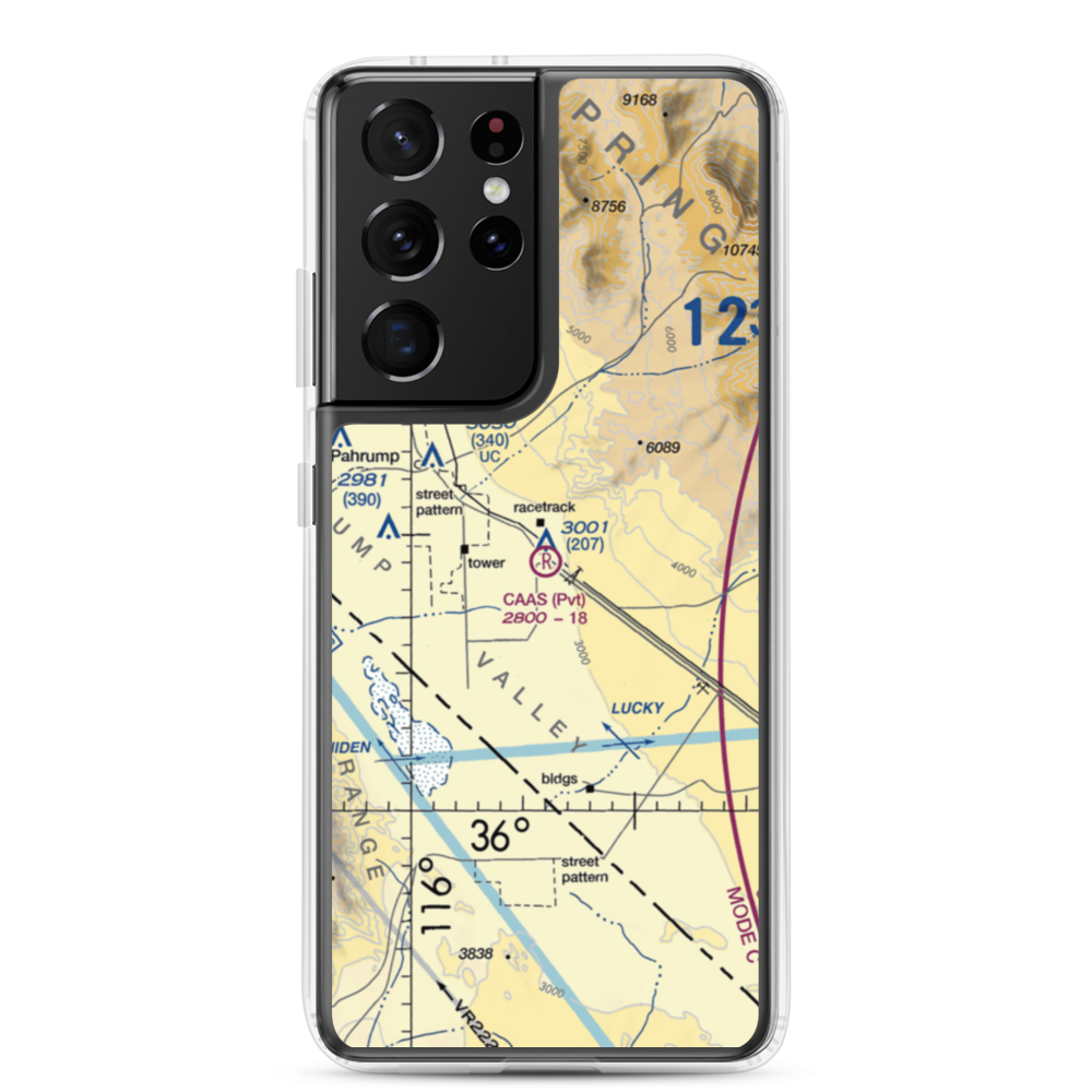 Caas Airport (NV98) VFR Sectional Samsung Case Samsung Galaxy S21 Ultra model shown