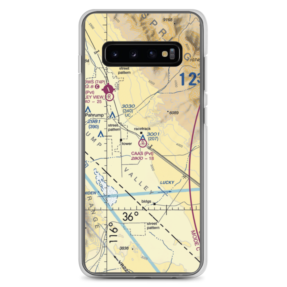 Caas Airport (NV98) VFR Sectional Samsung Case Samsung Galaxy S10+ model shown