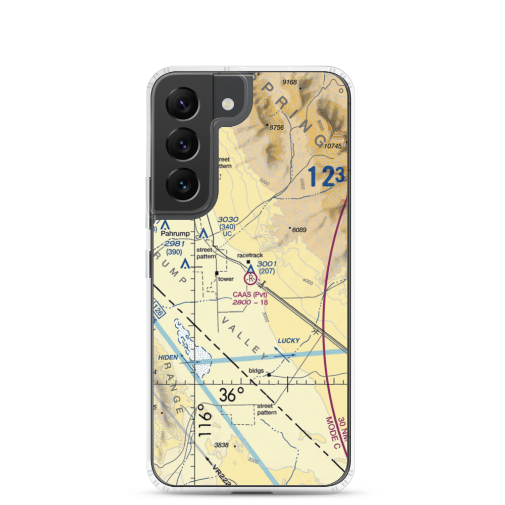 Caas Airport (NV98) VFR Sectional Samsung Case Samsung Galaxy S22 model shown
