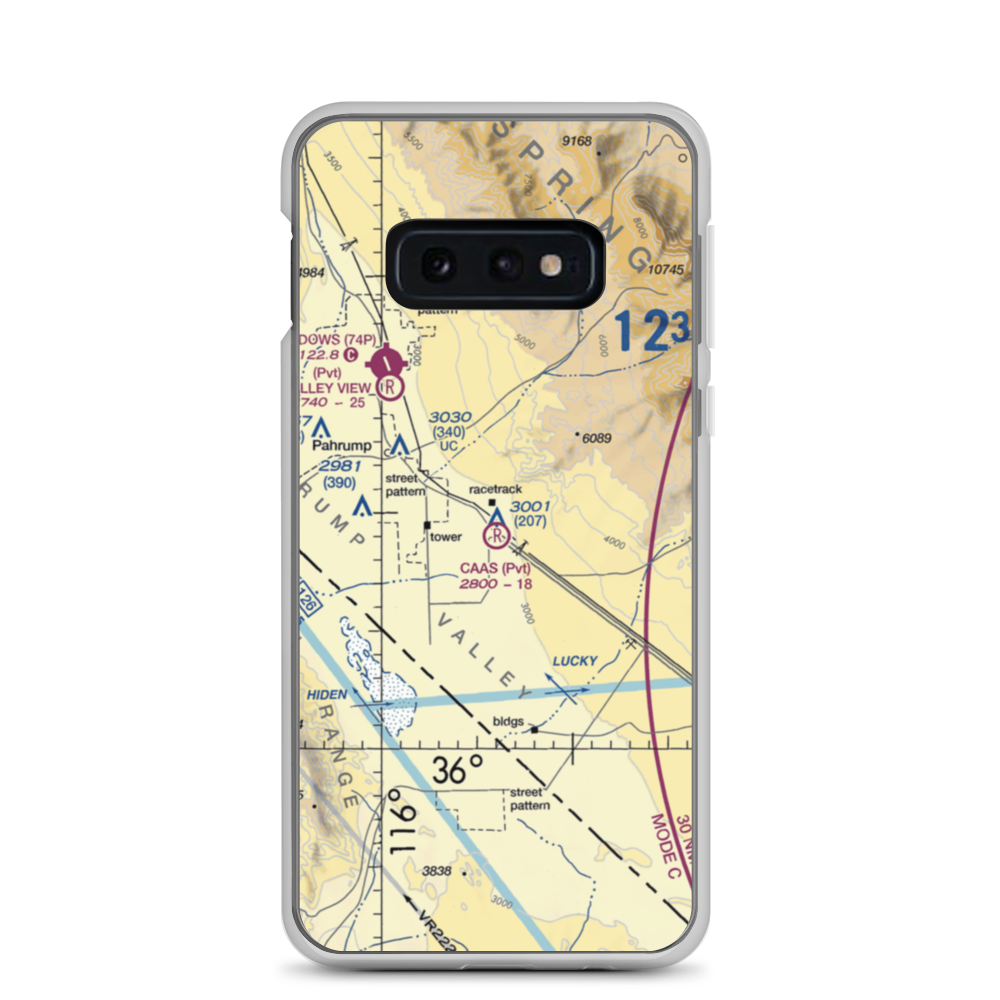 Caas Airport (NV98) VFR Sectional Samsung Case Samsung Galaxy S10e model shown