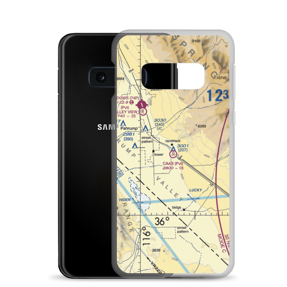 Caas Airport (NV98) VFR Sectional Samsung Case Samsung Galaxy S10e model shown