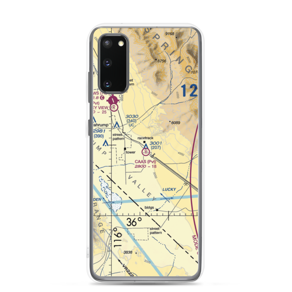 Caas Airport (NV98) VFR Sectional Samsung Case Samsung Galaxy S20 model shown