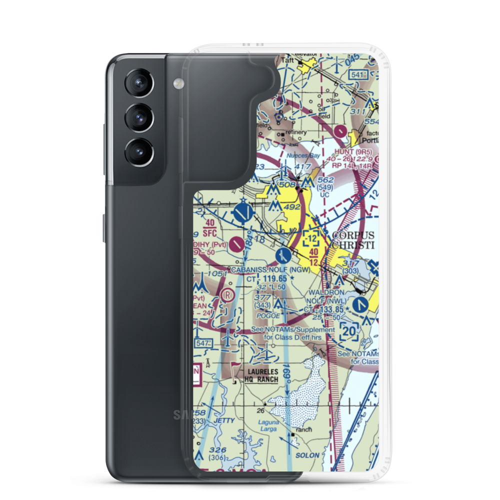 Cabaniss Field Nolf Airport (NGW) VFR Sectional Samsung Case Samsung Galaxy S21 model shown