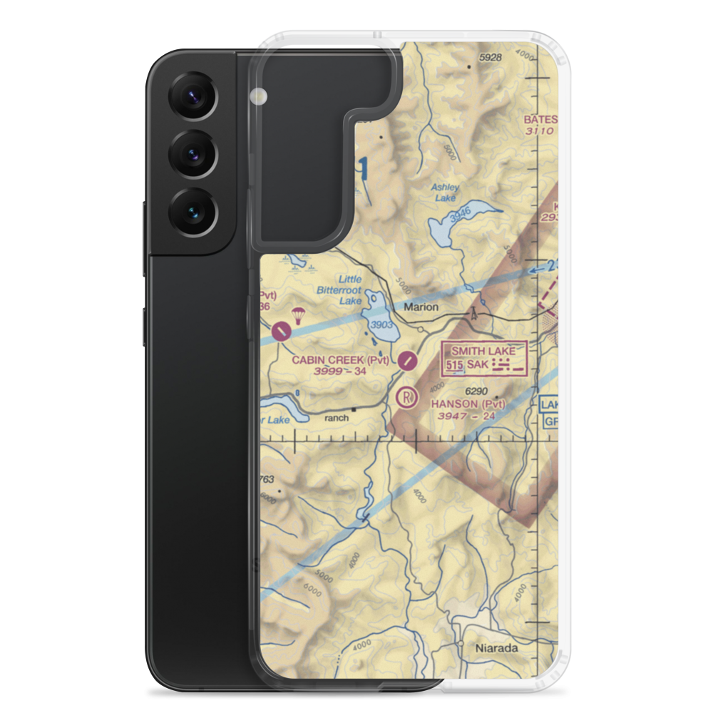 Cabin Creek Landing Airport (97MT) VFR Sectional Samsung Case Samsung Galaxy S22 Plus model shown