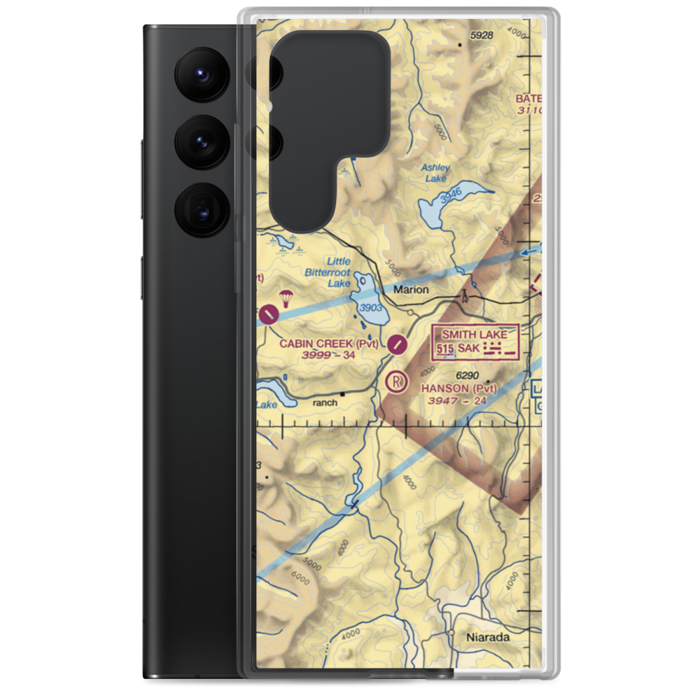 Cabin Creek Landing Airport (97MT) VFR Sectional Samsung Case Samsung Galaxy S22 Ultra model shown