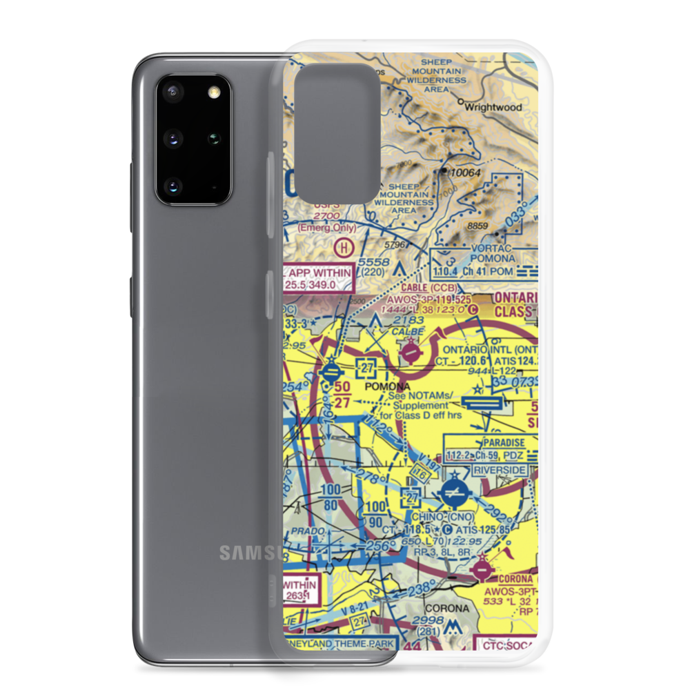 Cable Airport (CCB) VFR Sectional Samsung Case Samsung Galaxy S20 Plus model shown