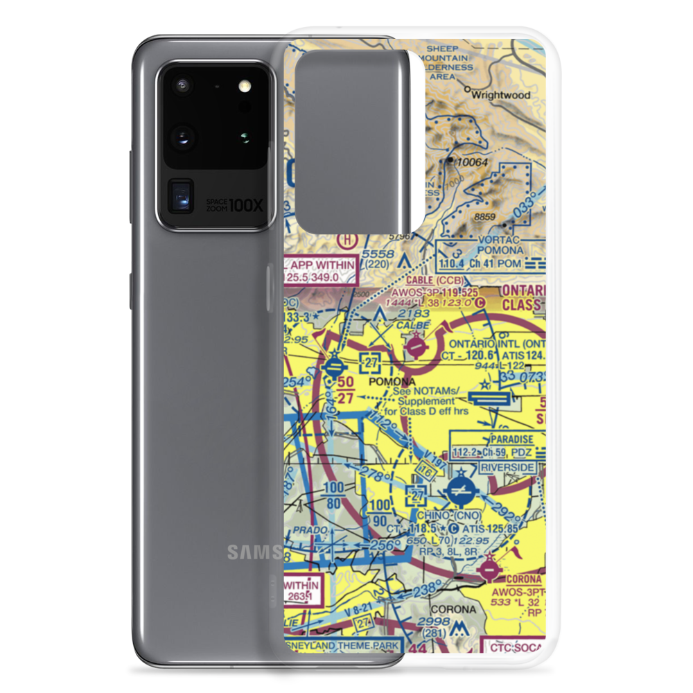 Cable Airport (CCB) VFR Sectional Samsung Case Samsung Galaxy S20 Ultra model shown