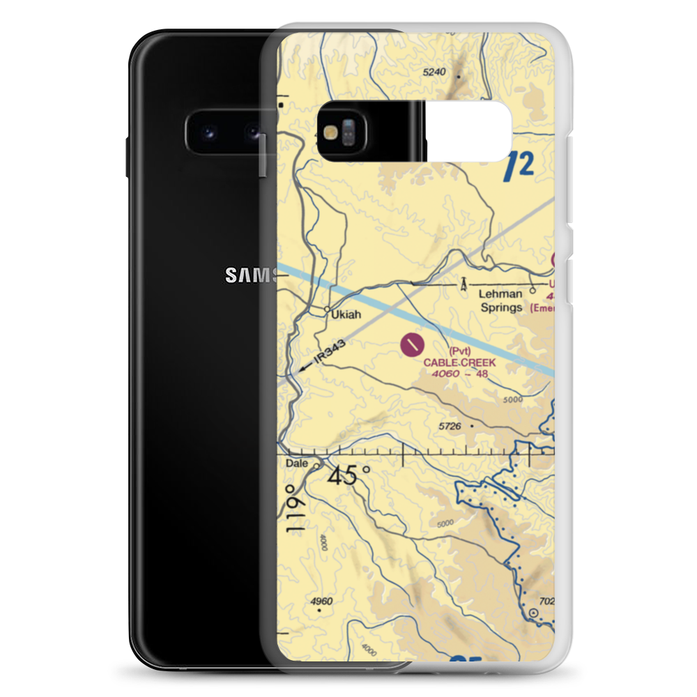 Cable Creek Ranch Airport (96OR) VFR Sectional Samsung Case Samsung Galaxy S10+ model shown
