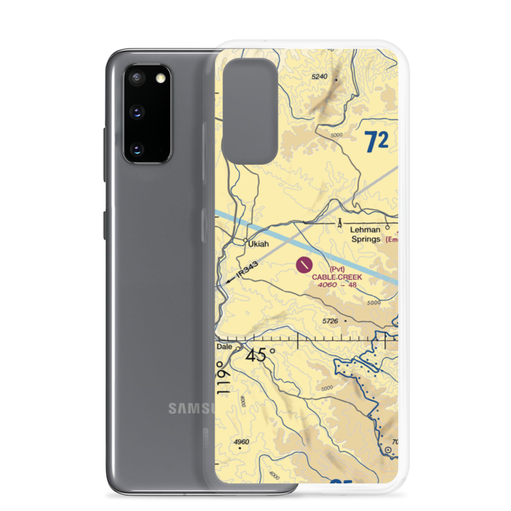 Cable Creek Ranch Airport (96OR) VFR Sectional Samsung Case Samsung Galaxy S20 model shown