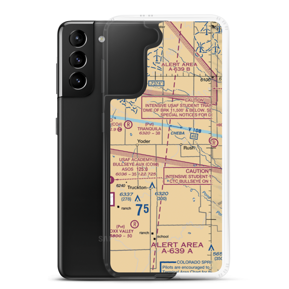 Cable's Corner Airport (US-0022) VFR Sectional Samsung Case Samsung Galaxy S21 Plus model shown