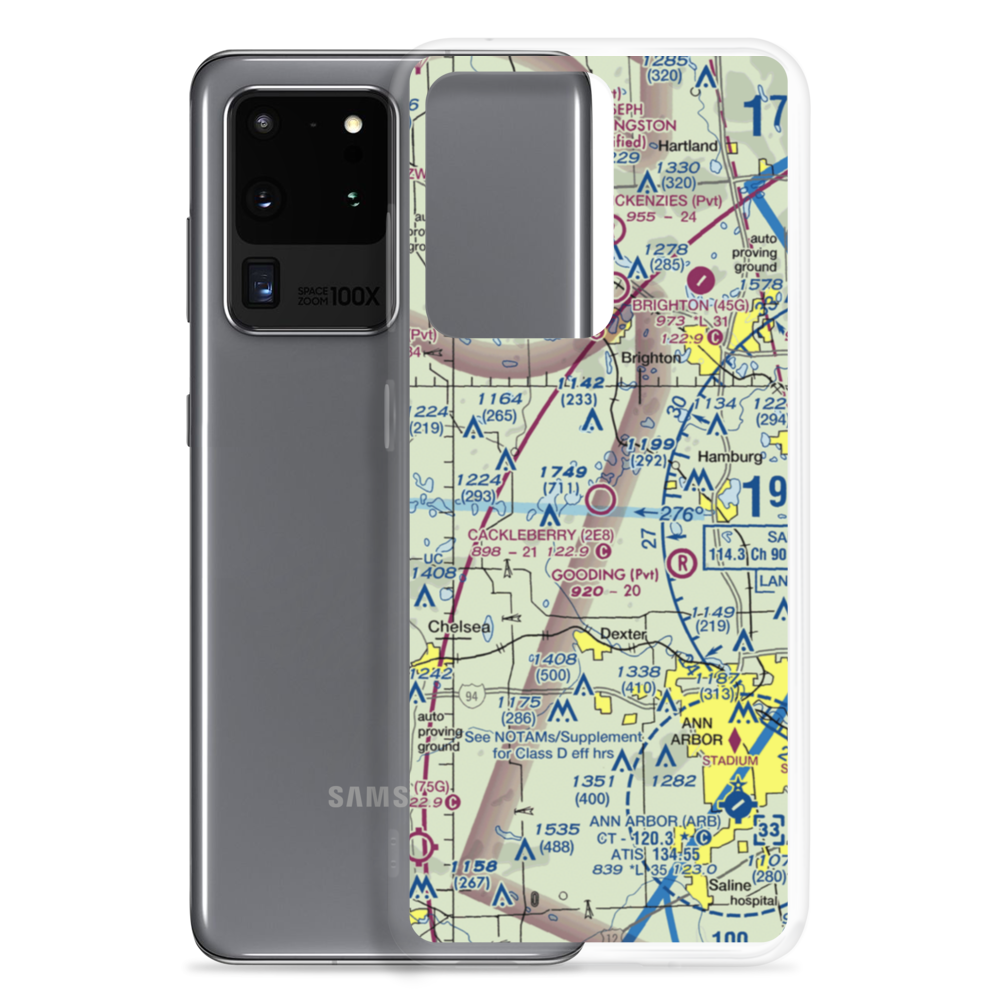 Cackleberry Airport (2E8) VFR Sectional Samsung Case Samsung Galaxy S20 Ultra model shown