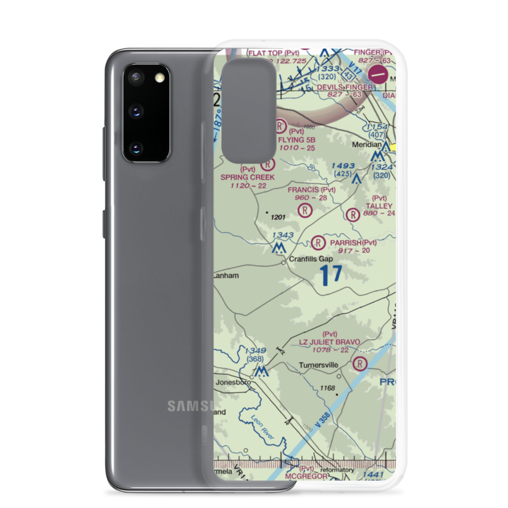 Cade Field (TX97) VFR Sectional Samsung Case Samsung Galaxy S20 model shown