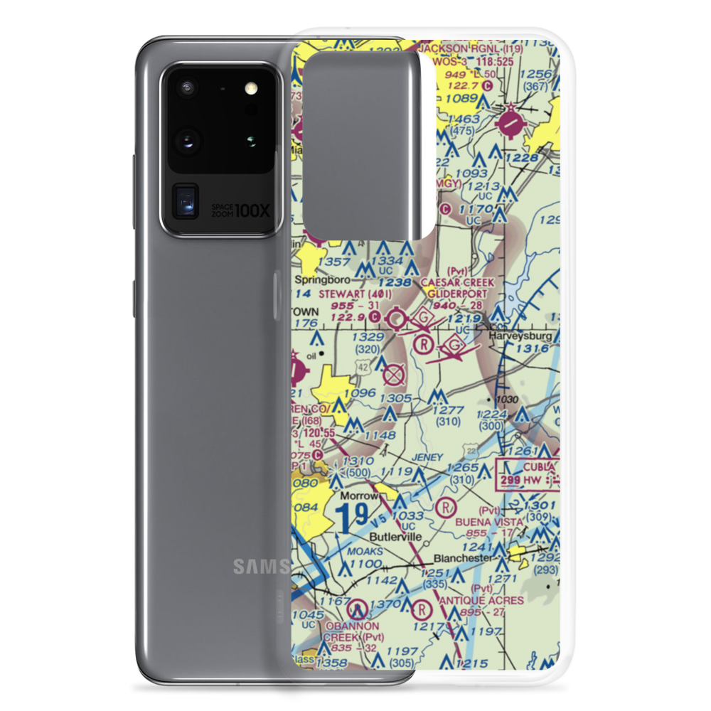 Caesar Creek Soaring Club Gliderport (2OH9) VFR Sectional Samsung Case Samsung Galaxy S20 Ultra model shown