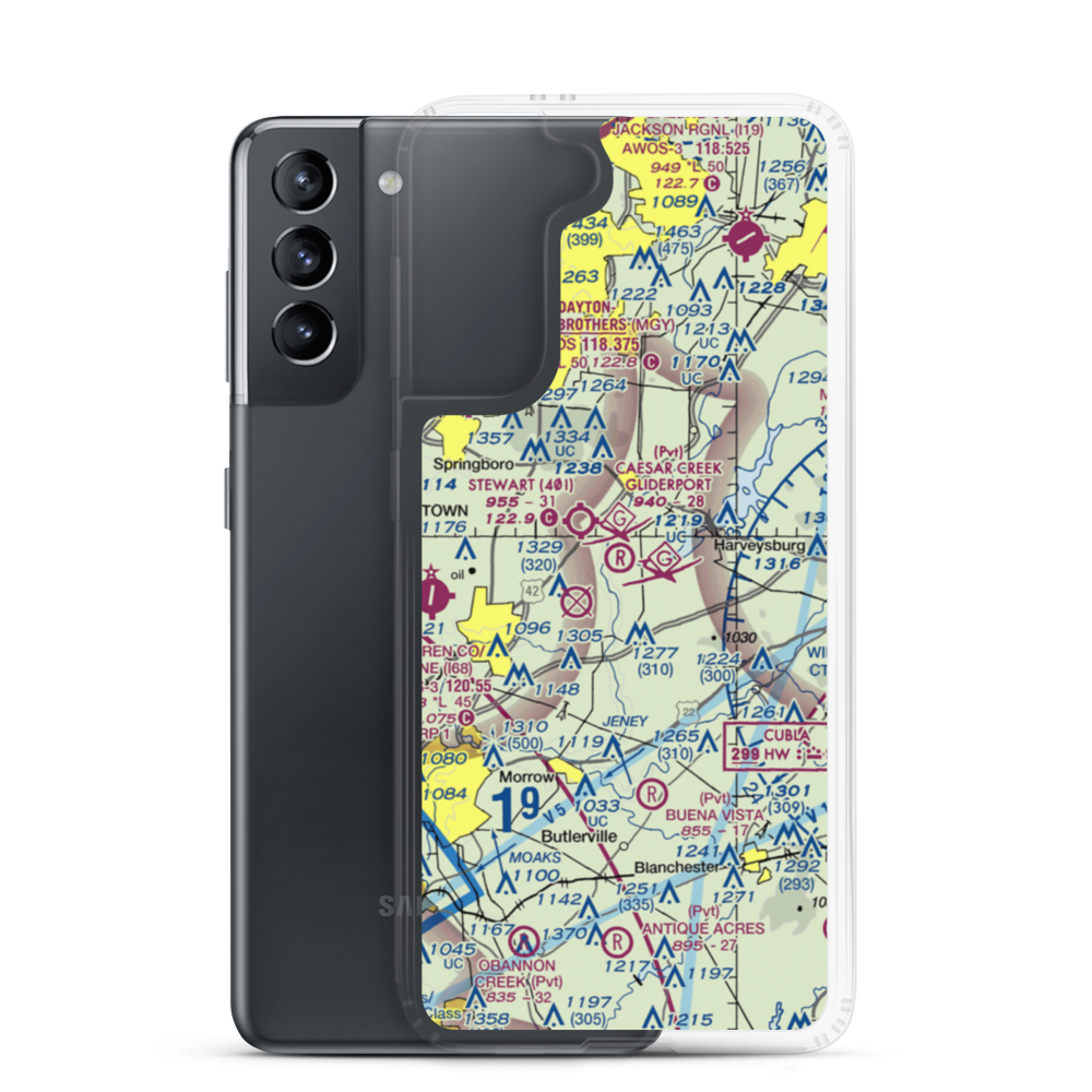 Caesar Creek Soaring Club Gliderport (2OH9) VFR Sectional Samsung Case Samsung Galaxy S21 model shown