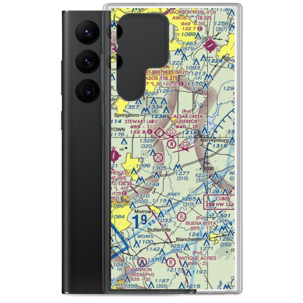 Caesar Creek Soaring Club Gliderport (2OH9) VFR Sectional Samsung Case Samsung Galaxy S22 Ultra model shown