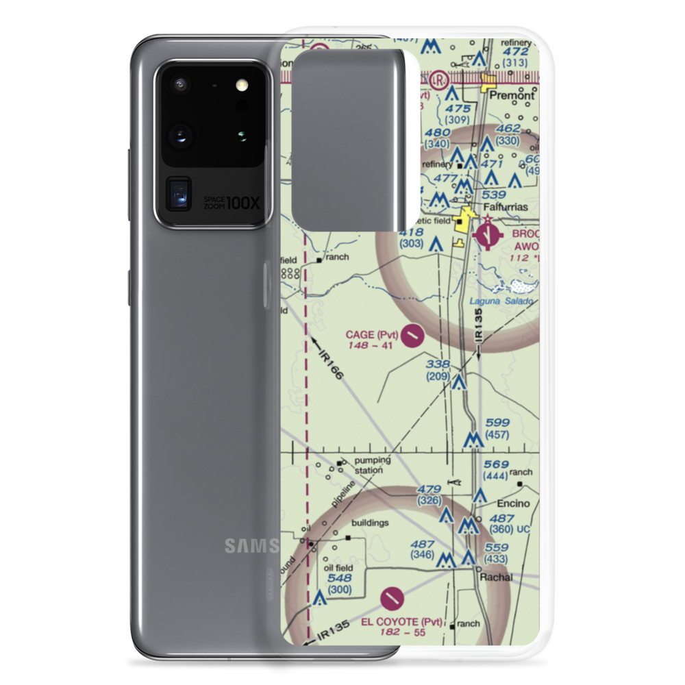 Cage Ranch Airport (7TE2) VFR Sectional Samsung Case Samsung Galaxy S20 Ultra model shown