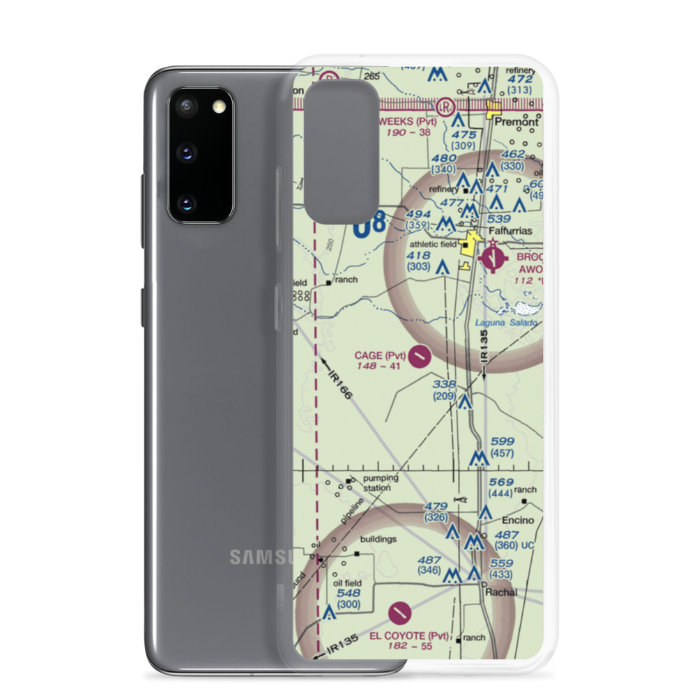 Cage Ranch Airport (7TE2) VFR Sectional Samsung Case Samsung Galaxy S20 model shown
