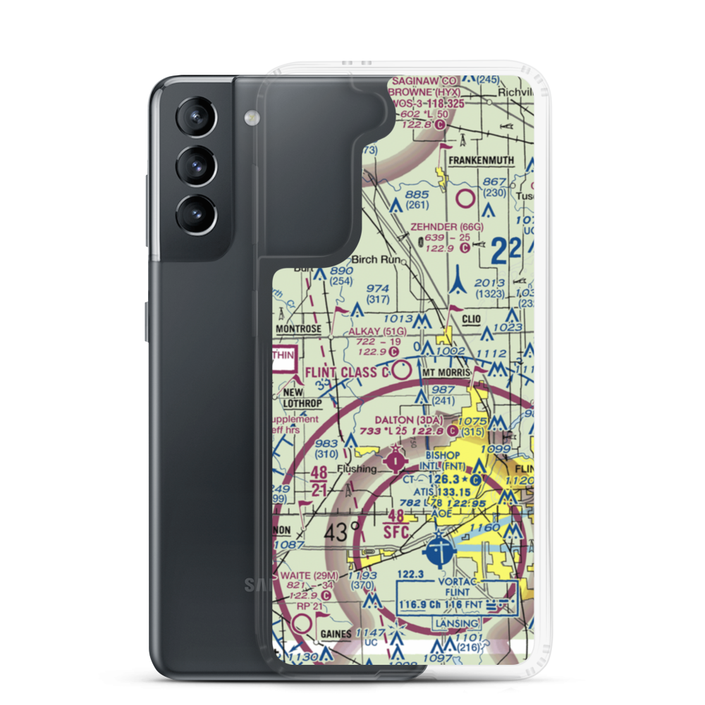 Cagney Airport (51G) VFR Sectional Samsung Case Samsung Galaxy S21 model shown