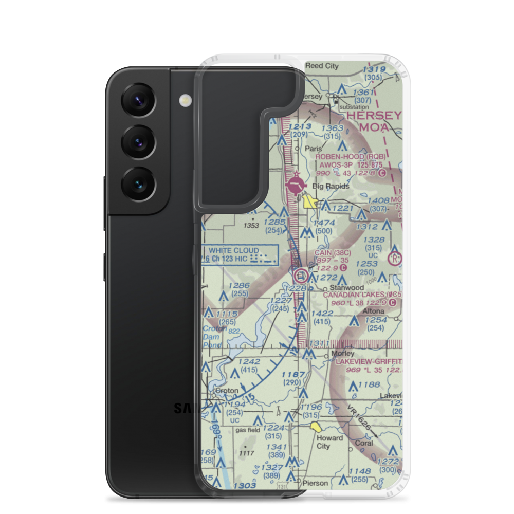 Cain Field (38C) VFR Sectional Samsung Case Samsung Galaxy S22 model shown