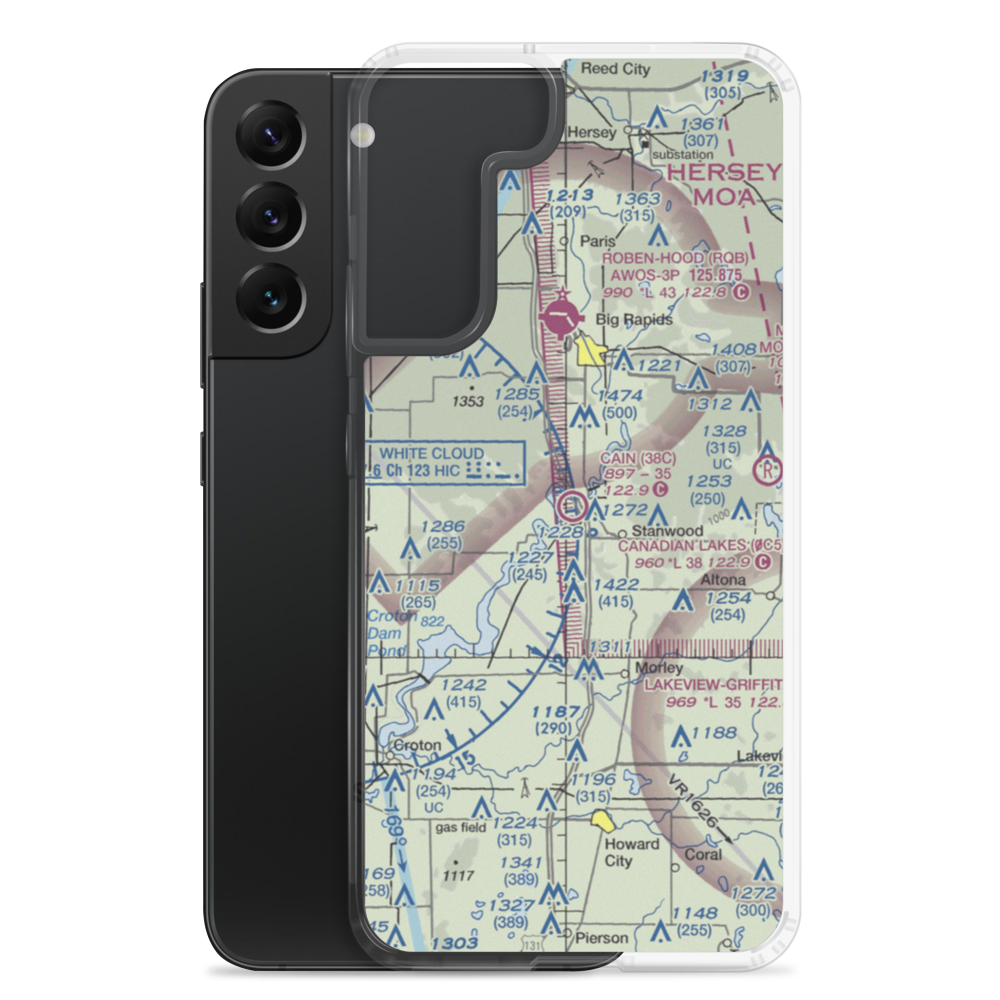 Cain Field (38C) VFR Sectional Samsung Case Samsung Galaxy S22 Plus model shown