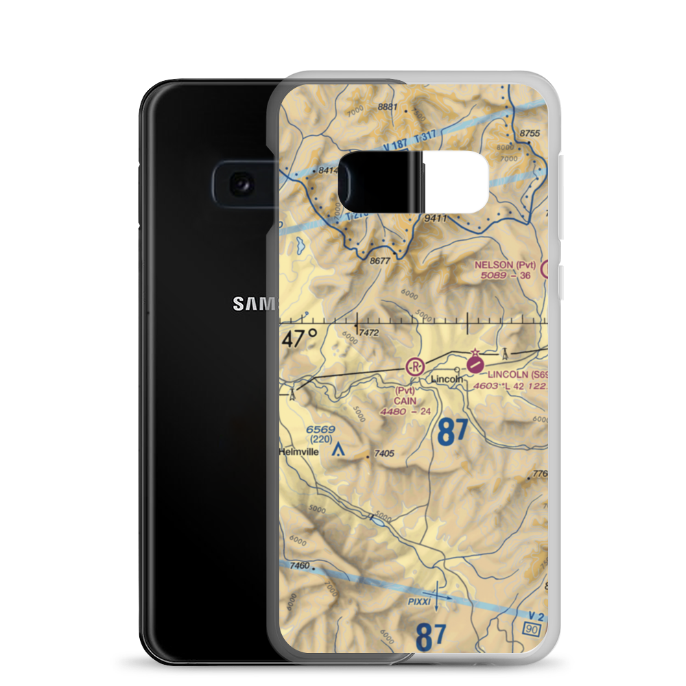 Cain Ranch Airport (28MT) VFR Sectional Samsung Case Samsung Galaxy S10e model shown