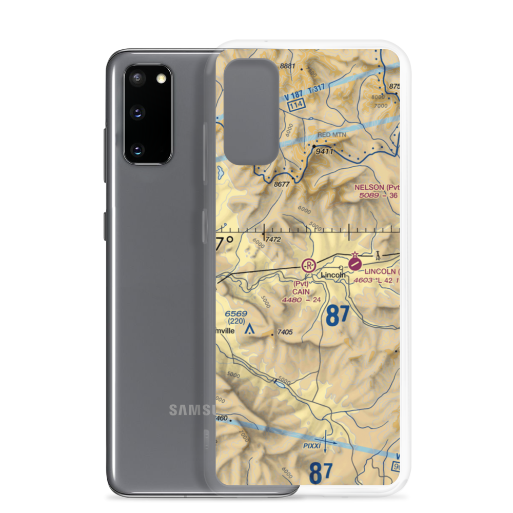 Cain Ranch Airport (28MT) VFR Sectional Samsung Case Samsung Galaxy S20 model shown
