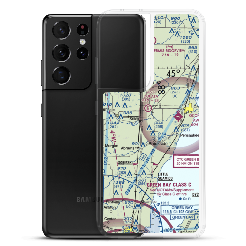 Cain's Field (WS72) VFR Sectional Samsung Case Samsung Galaxy S21 Ultra model shown
