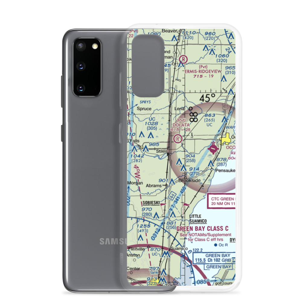 Cain's Field (WS72) VFR Sectional Samsung Case Samsung Galaxy S20 model shown
