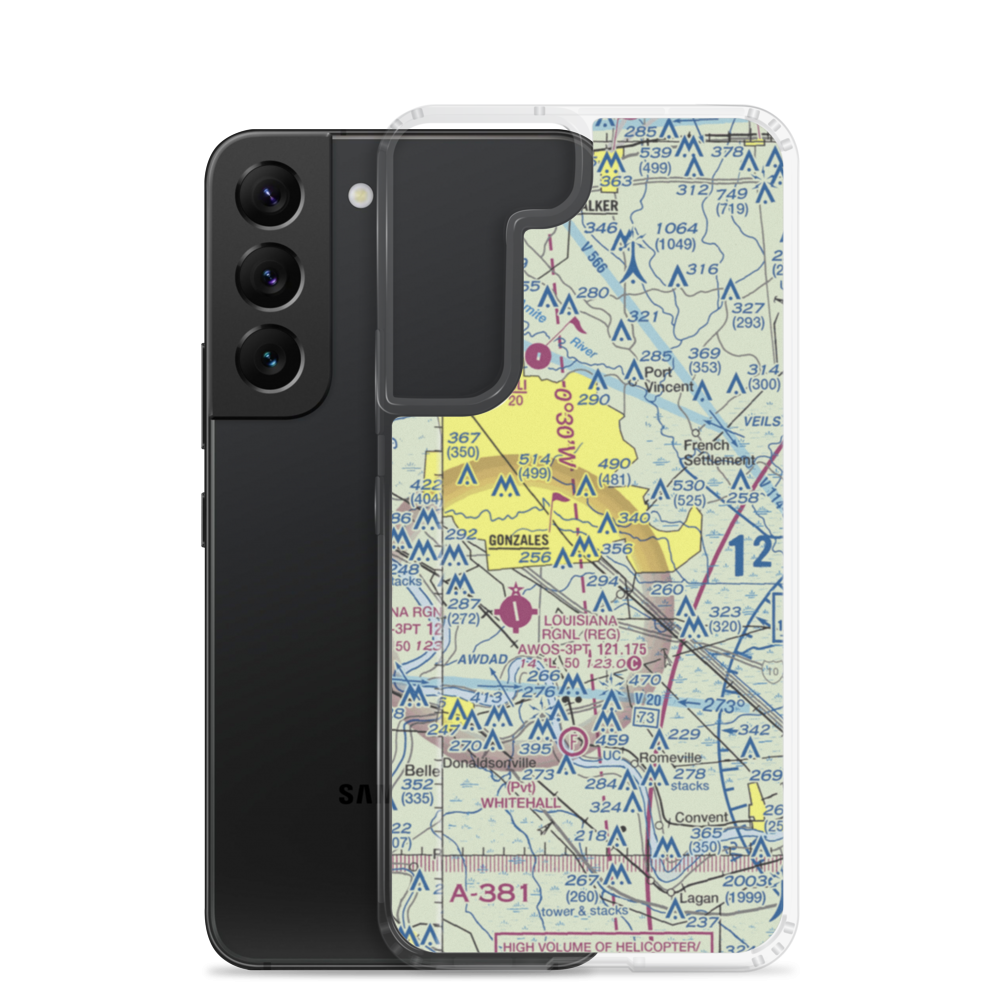 Cal Mire Field (1LS0) VFR Sectional Samsung Case Samsung Galaxy S22 model shown