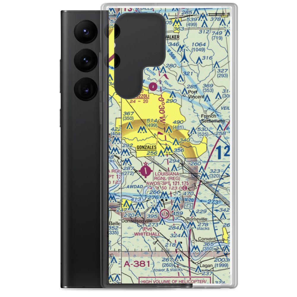 Cal Mire Field (1LS0) VFR Sectional Samsung Case Samsung Galaxy S22 Ultra model shown