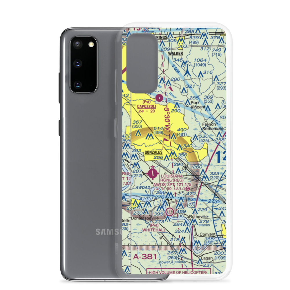 Cal Mire Field (1LS0) VFR Sectional Samsung Case Samsung Galaxy S20 model shown