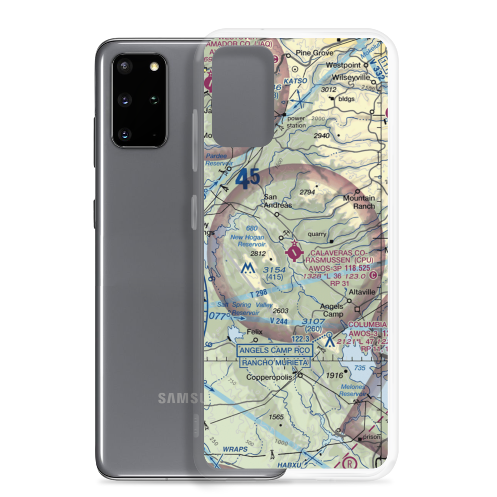 Calaveras Co Maury Rasmussen Field (CPU) VFR Sectional Samsung Case Samsung Galaxy S20 Plus model shown