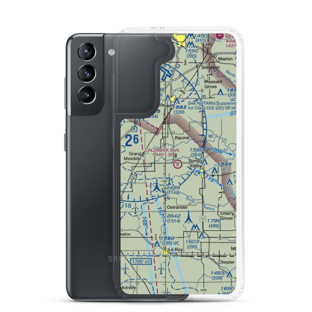 Caldbeck Field (7MN3) VFR Sectional Samsung Case Samsung Galaxy S21 model shown