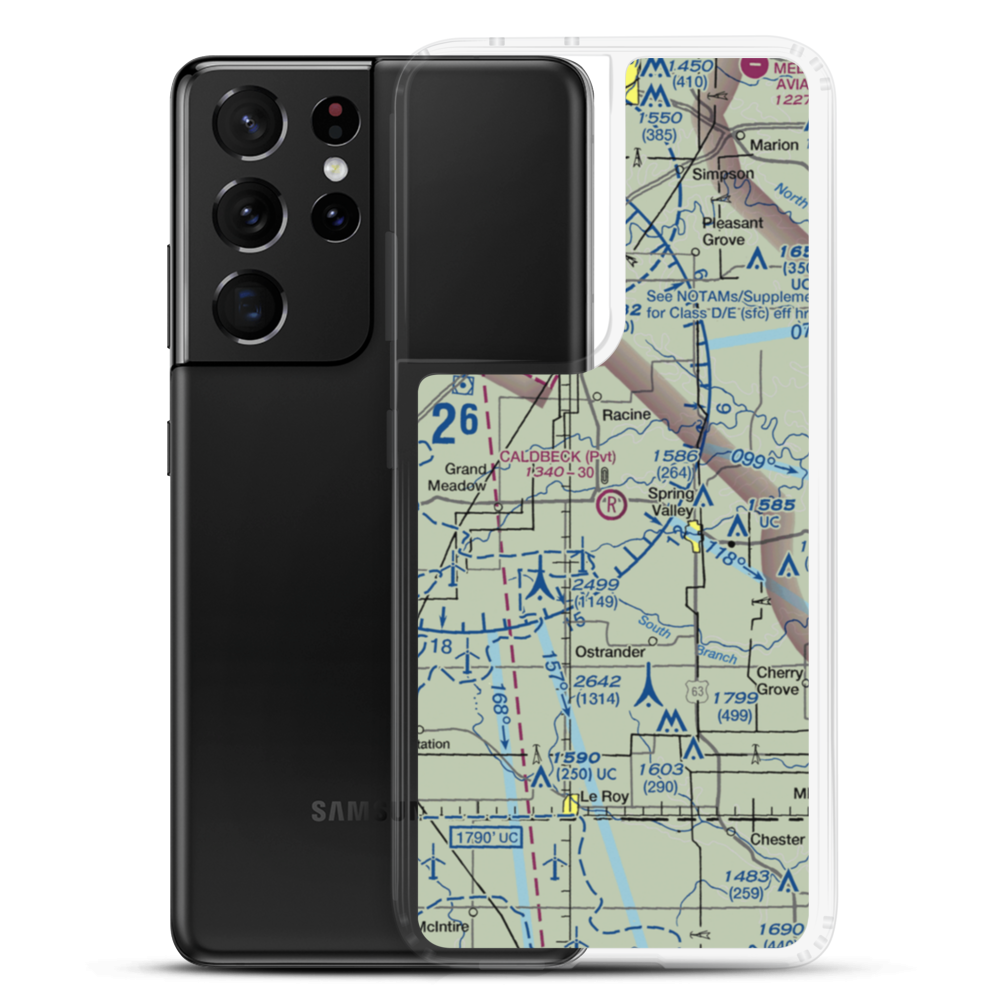 Caldbeck Field (7MN3) VFR Sectional Samsung Case Samsung Galaxy S21 Ultra model shown