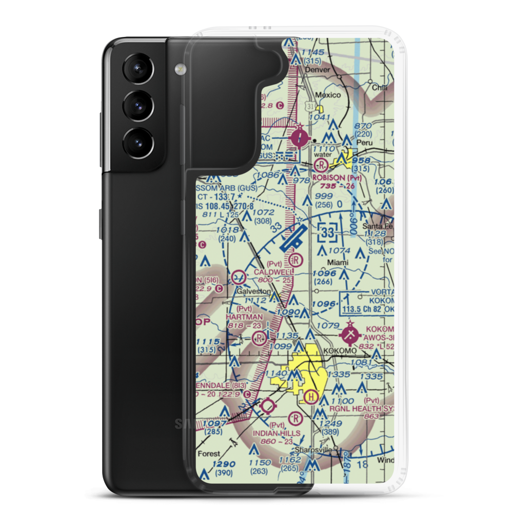 Caldwell Field (54II) VFR Sectional Samsung Case Samsung Galaxy S21 Plus model shown
