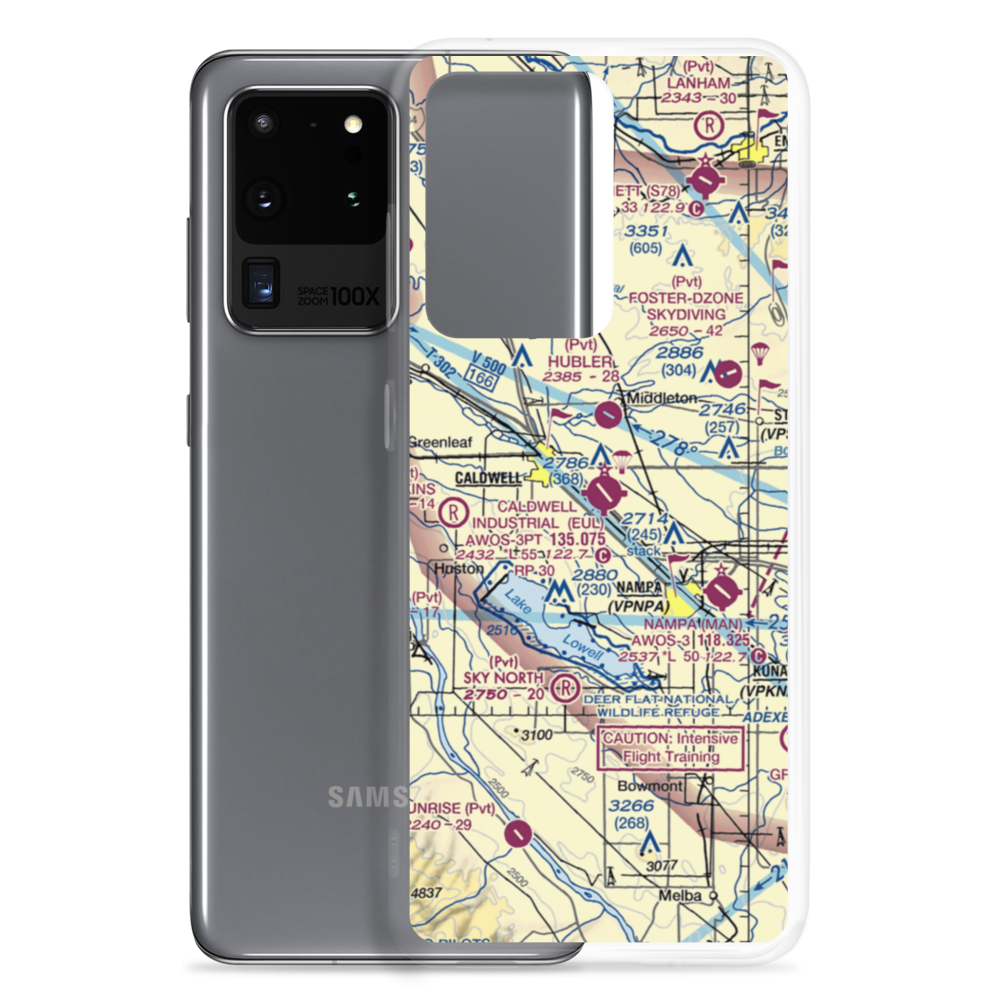 Caldwell Industrial Airport (EUL) VFR Sectional Samsung Case Samsung Galaxy S20 Ultra model shown