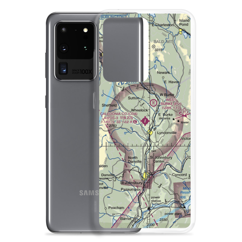 Caledonia County Airport (CDA) VFR Sectional Samsung Case Samsung Galaxy S20 Ultra model shown