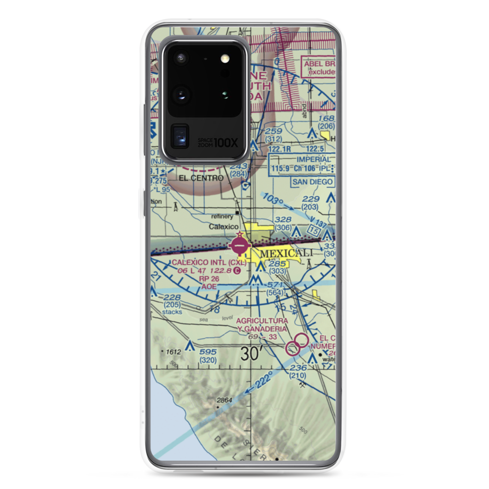 Calexico International Airport (CXL) VFR Sectional Samsung Case Samsung Galaxy S20 Ultra model shown